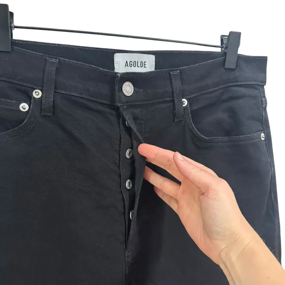 AGOLDE 90's Pinch Waist Straight Long Jeans in 